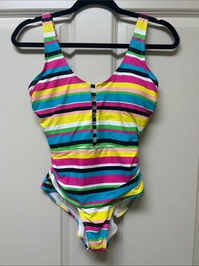 Anne Cole Colorful Striped One-Piece Swimsuit